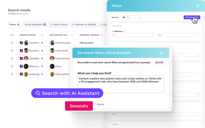 Software de búsqueda de influencers